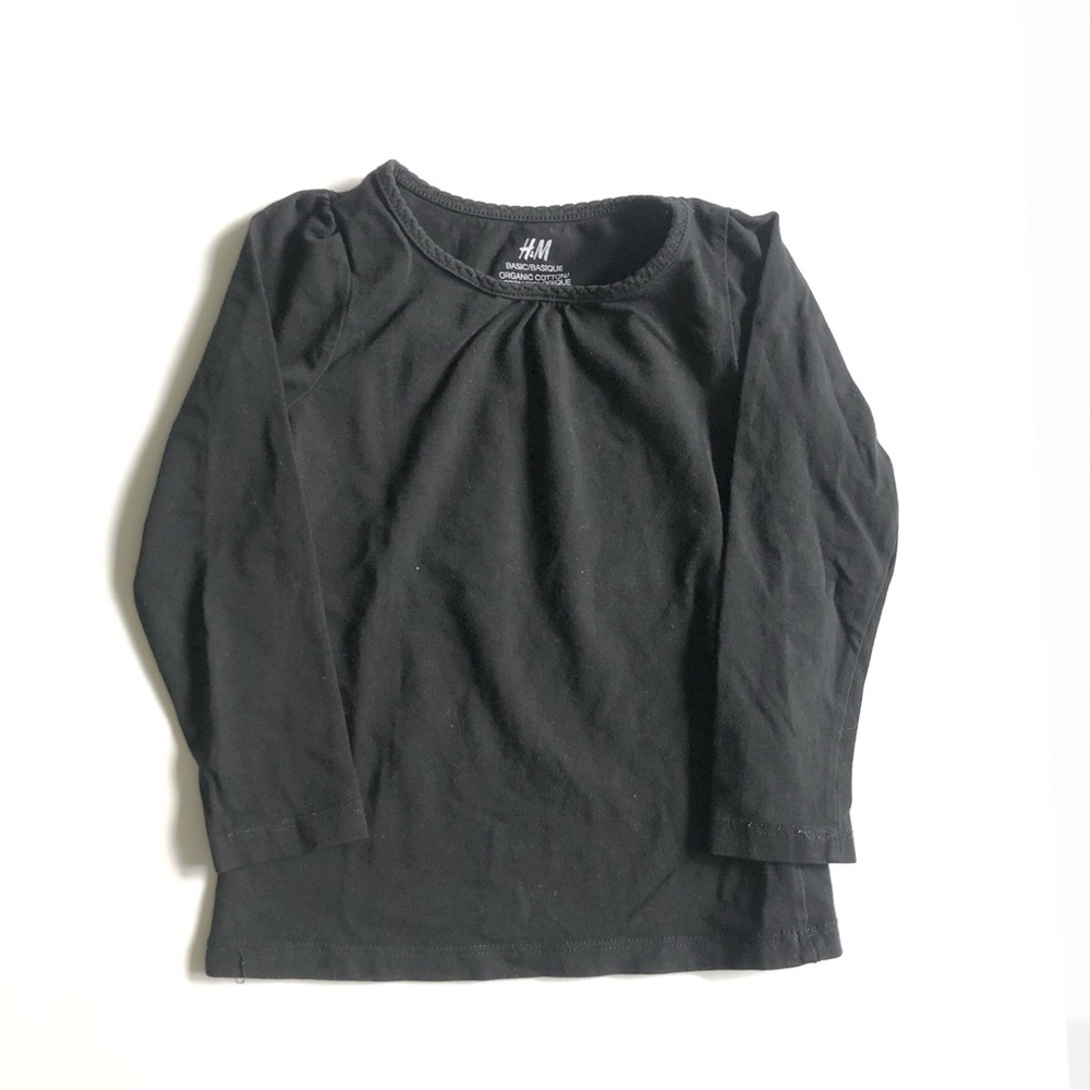H&M Organic Cotton Black Long Sleeve Basics